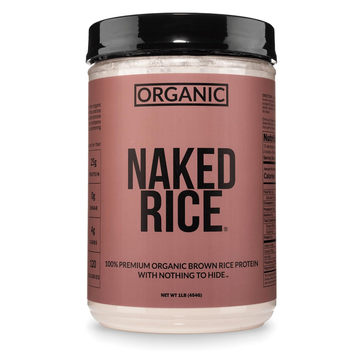 NAKED Rice organic brown rice protein front container