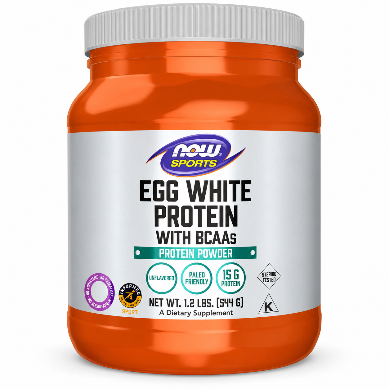 NOW Sports Egg White Protein front container
