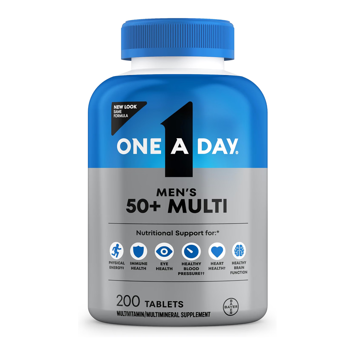 ONE A DAY Men's 50+ 200-tablet bottle front